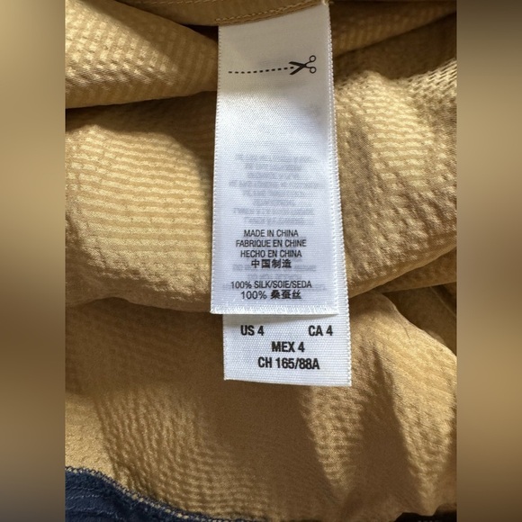 Juicy Coutour Gold Hammered Silk Dress Size 4 Retails $268 - Picture 4 of 5